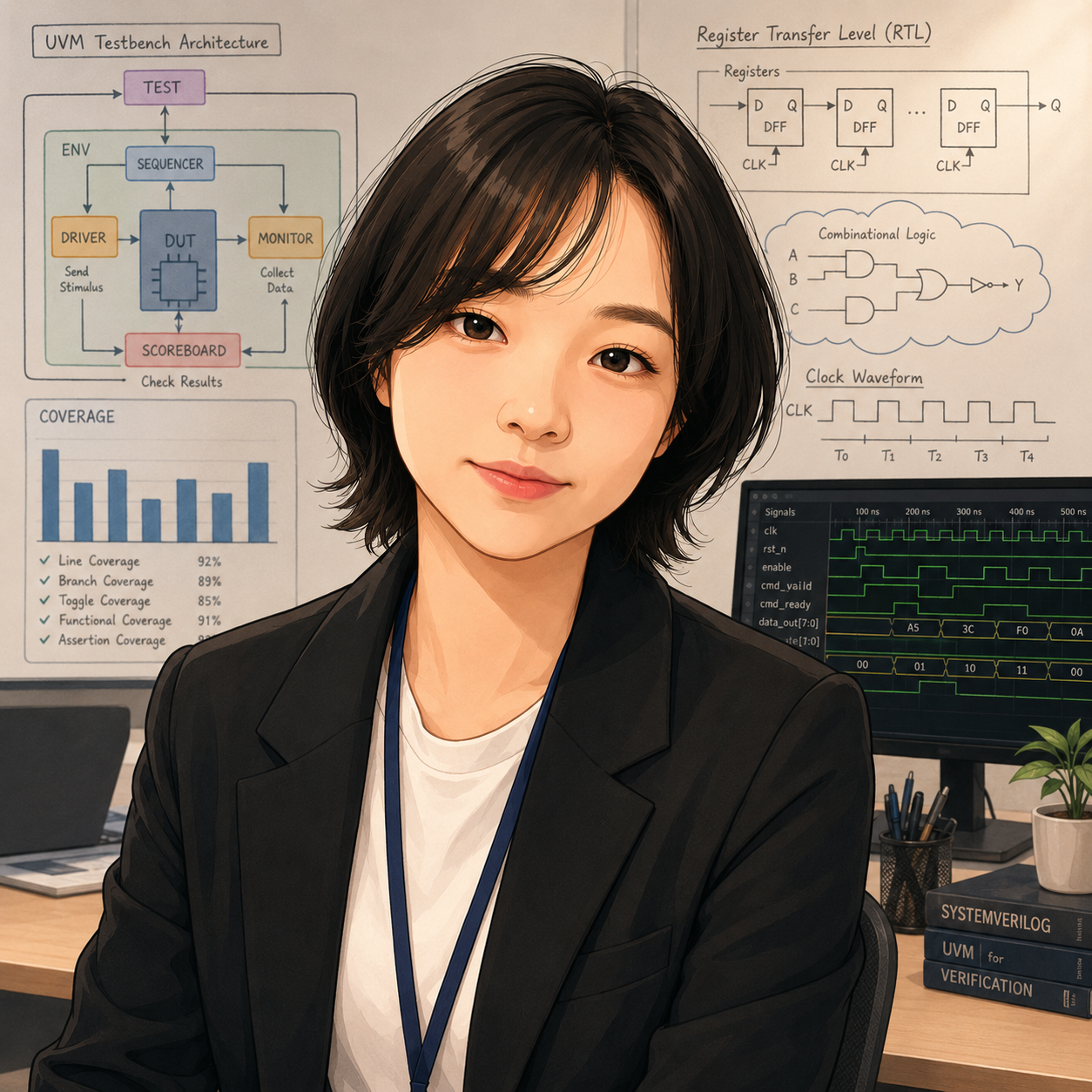 함은경 SoC / RTL Design Engineer 캐리커쳐