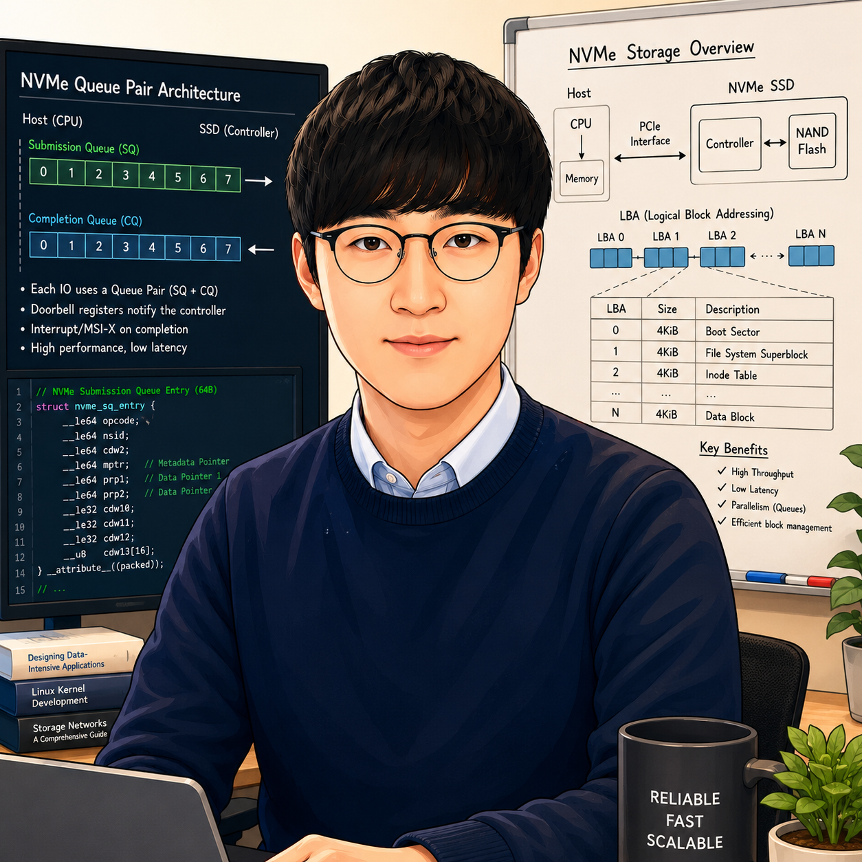 임근우 Storage System SW Engineer 캐리커쳐