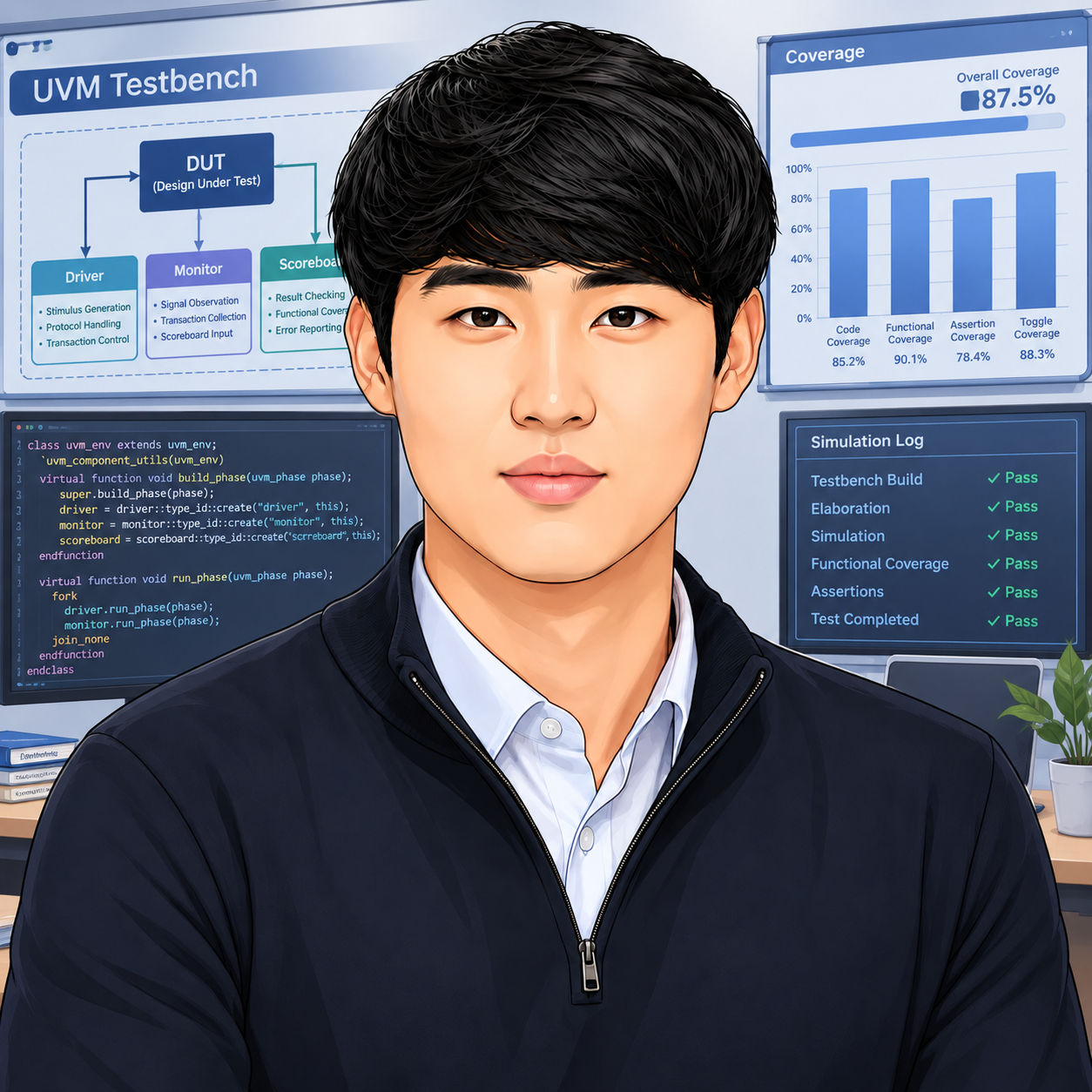 손현욱 SoC Design Verification Engineer 캐리커쳐